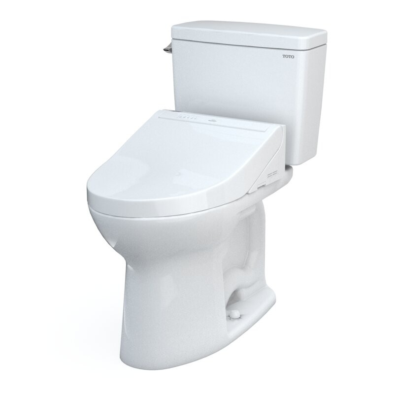 TOTO MW7763084CEFG#01 DRAKE 1.28 GPF FLOOR MOUNTED ELONGATED TWO-PIECE TOILET WITH SEAT - WHITE