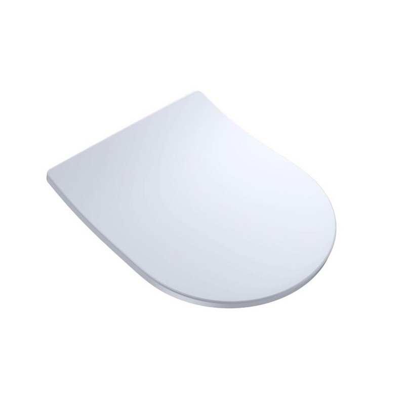 TOTO SS227#01 16 7/8 INCH COMPACT SOFT CLOSE NON SLAMMING ELONGATED TOILET SEAT - WHITES