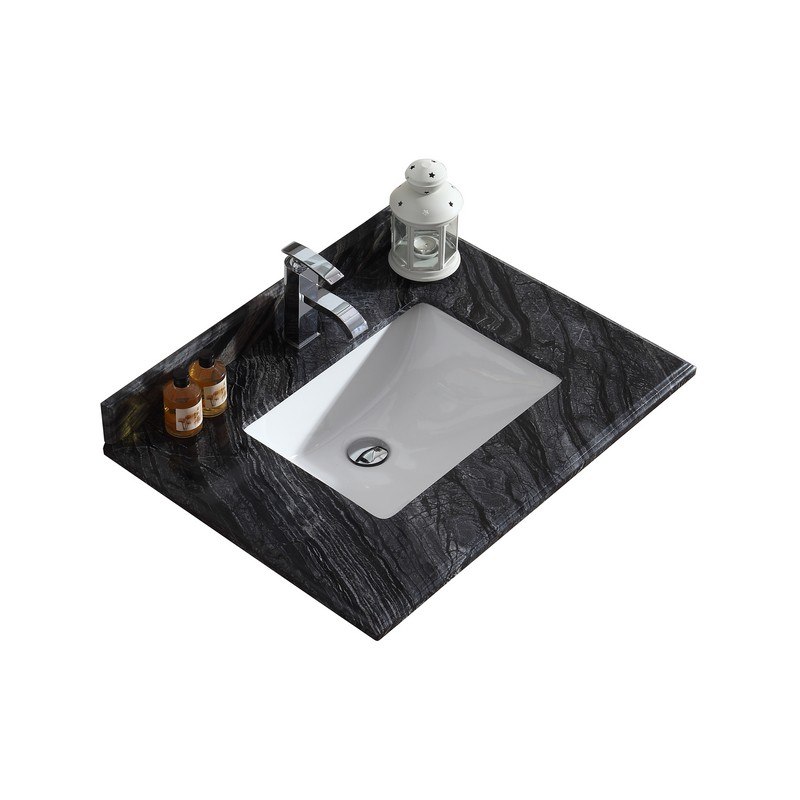 LAVIVA 313SQ1H-30-BW BLACK WOOD COUNTERTOP 30 INCH SINGLE HOLE WITH RECTANGLE SINK