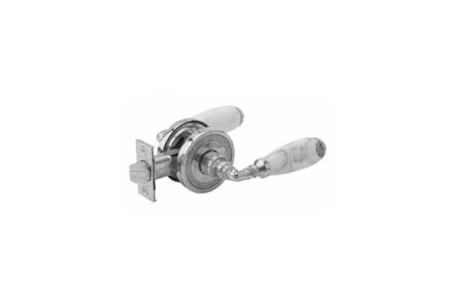 PHYLRICH 5152 WHITE MARBLE PASSAGE DOOR LEVER SET