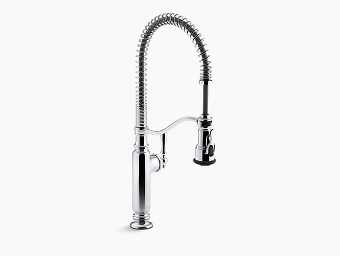 KOHLER K-77515 TOURNANT PULLOUT SPRAY HIGH ARCH 24-1/5 INCH PRE-RINSE KITCHEN FAUCET WITH SWEEP SPRAY, BERRYSOFT AND DOCKNETIK TECHNOLOGIES