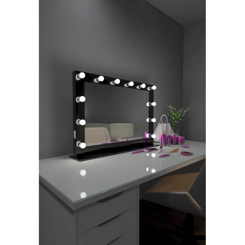 PARIS MIRRORS HMIR4028-BT DIMMABLE 40 X 28 INCH HOLLYWOOD VANITY MIRROR WITH BLUETOOTH, LED BULBS