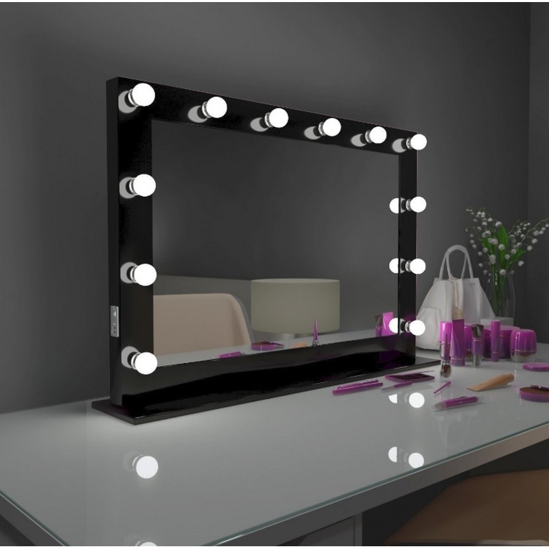 Hollywood Vanity Mirror Led Bulbs, Rectangle Vanity Mirror With Light Bulbs