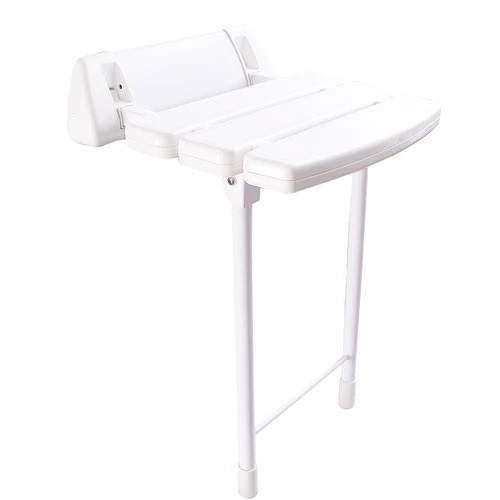 BARCLAY 6193-WH 13 3/4 INCH WALL MOUNT SHOWER SEAT - WHITE