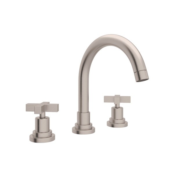 ROHL A2228XM-2 LOMBARDIA C-SPOUT WIDESPREAD LAVATORY FAUCET, CROSS HANDLES