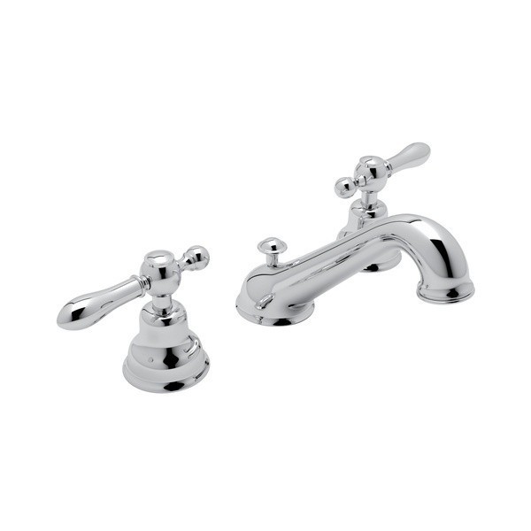 ROHL AC102LM-2 ARCANA C-SPOUT WIDESPREAD LAVATORY FAUCET, METAL LEVERS