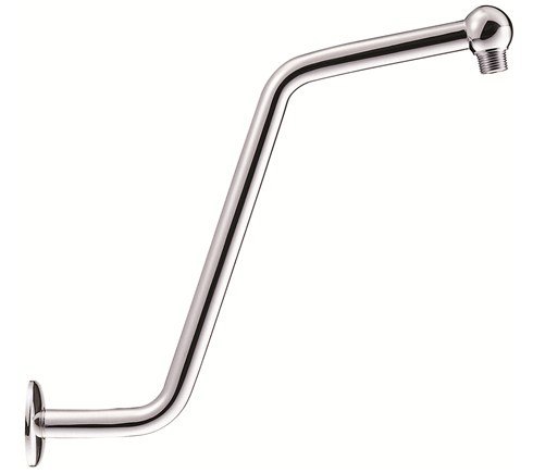 DANZE D481116 13 INCH S SHAPED SHOWER ARM WITH FLANGE