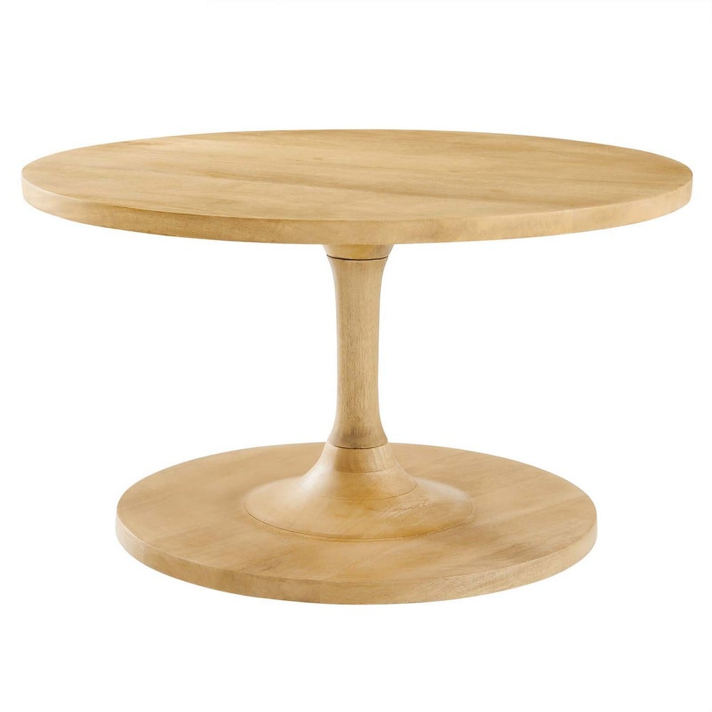 MODWAY EEI-6574 LINA 30 INCH ROUND WOOD COFFEE TABLE