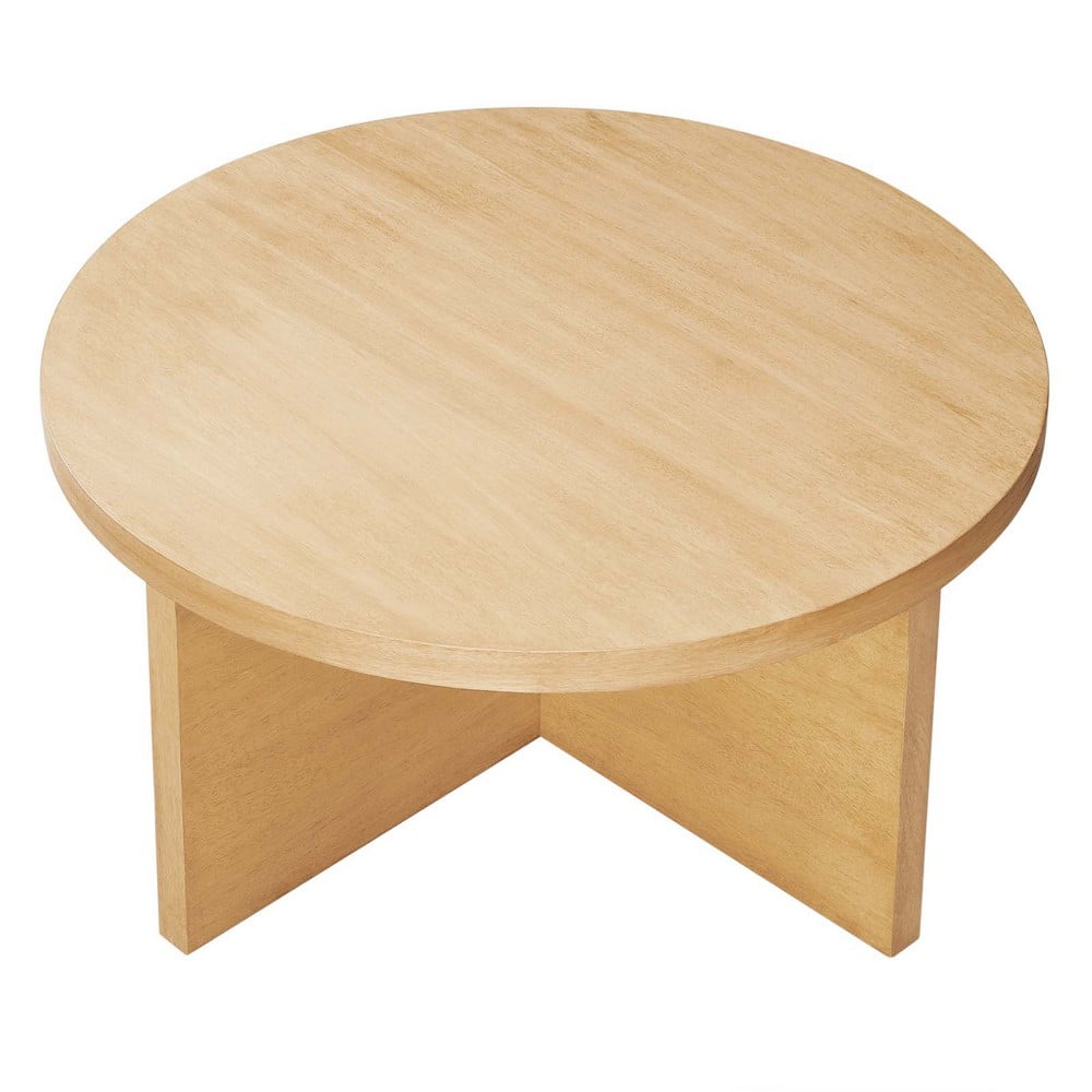 MODWAY EEI-6580 SILAS 35 1/2 INCH ROUND WOOD COFFEE TABLE