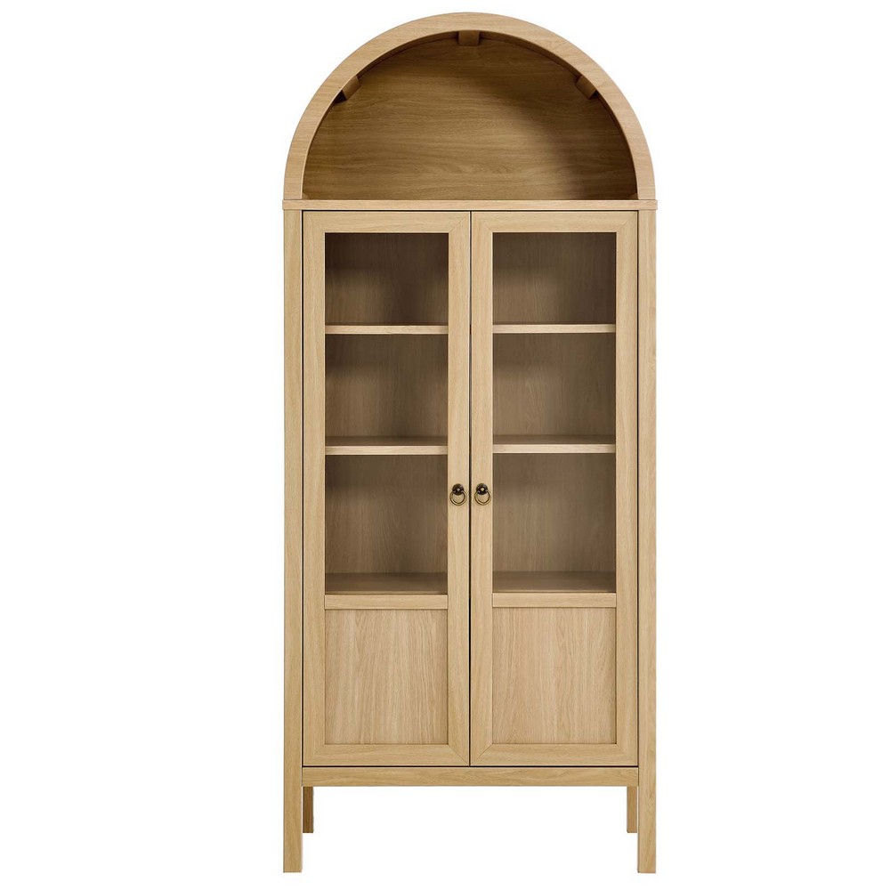 MODWAY EEI-6638 TESSA 31 INCH TALL ARCHED STORAGE DISPLAY CABINET