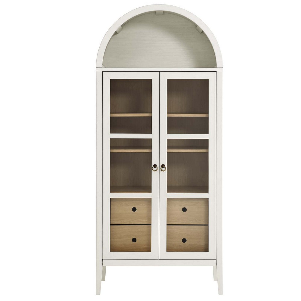MODWAY EEI-6639 NOLAN 31 INCH TALL ARCHED STORAGE DISPLAY CABINET