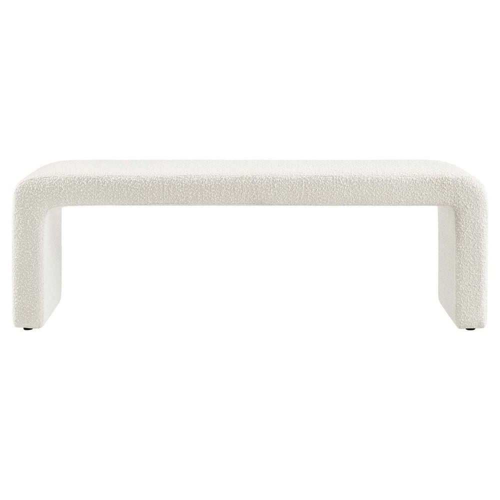 MODWAY EEI-6736 SIMBA 59 1/2 INCH BOUCLE FABRIC WATERFALL LONG BENCH