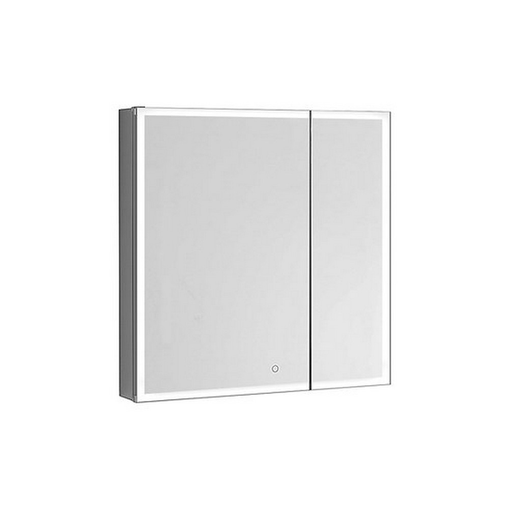 AQUADOM ER-3032-N EDGE ROYALE 30 X 32 INCH RECESSED OR SURFACE MOUNTED LED MEDICINE CABINET WITH DEFOGGER, DIMMER, LED 3X MAKEUP MIRROR AND ELECTRICAL OUTLETS