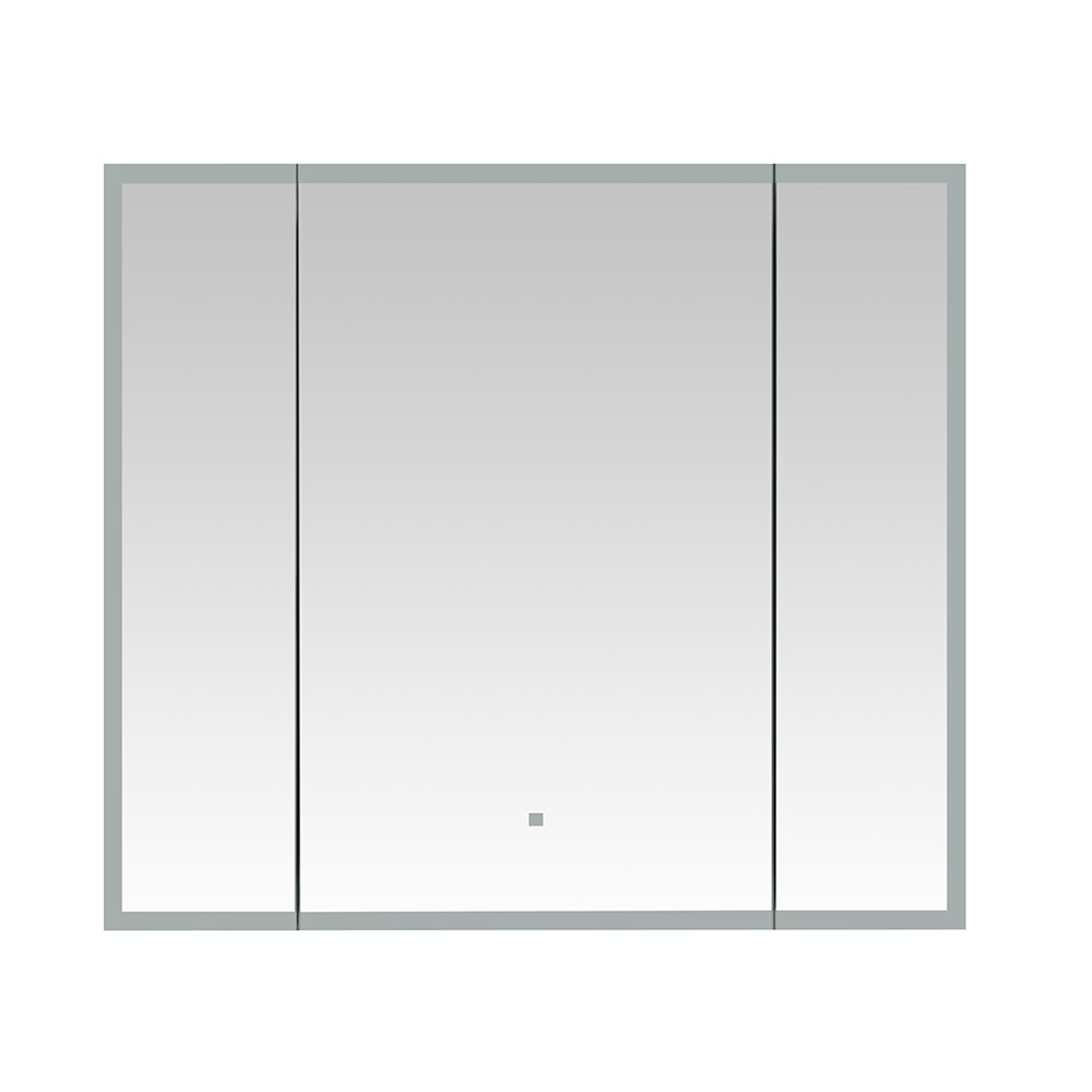 AQUADOM ER3-3632-N EDGE ROYALE 36 X 32 INCH RECESSED OR SURFACE MOUNTED LED MEDICINE CABINET WITH DEFOGGER, DIMMER, LED 3X MAKEUP MIRROR AND ELECTRICAL OUTLETS