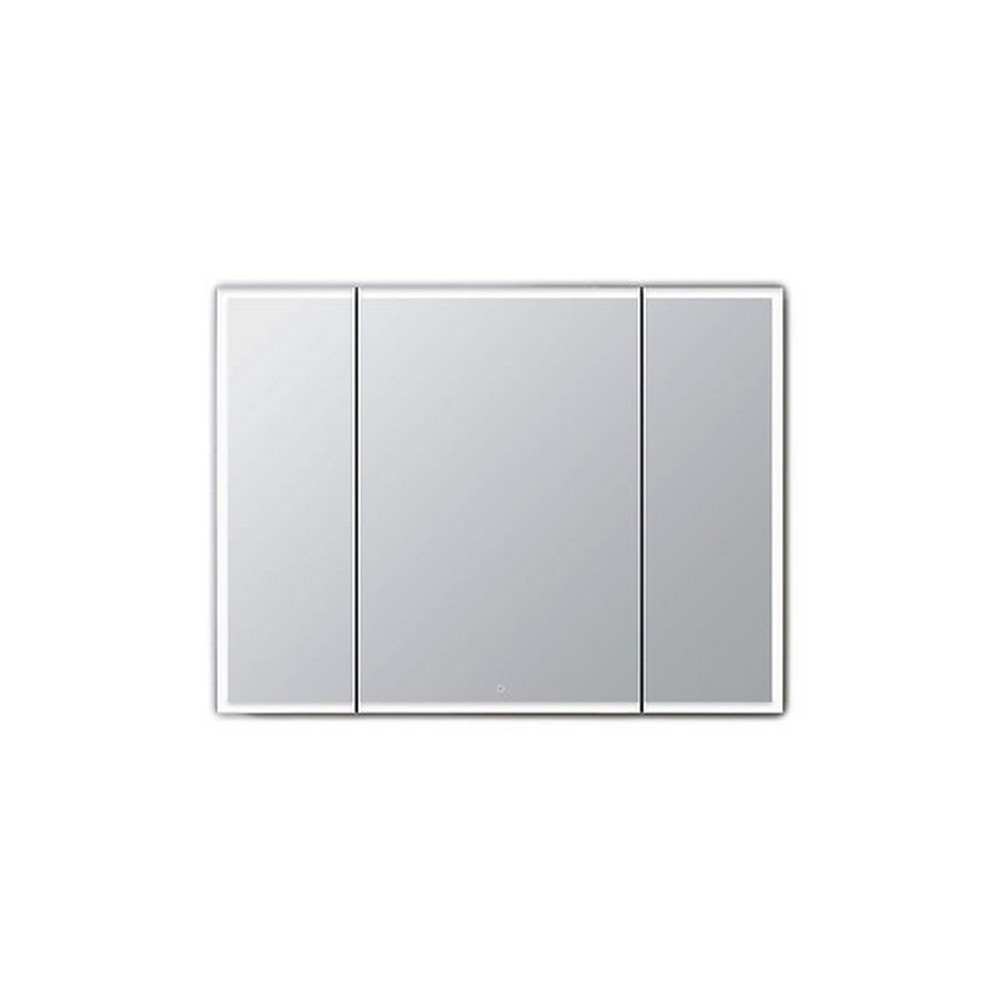 AQUADOM ER3-4832-N EDGE ROYALE 48 X 32 INCH RECESSED OR SURFACE MOUNTED LED MEDICINE CABINET WITH DEFOGGER, DIMMER, LED 3X MAKEUP MIRROR AND ELECTRICAL OUTLETS