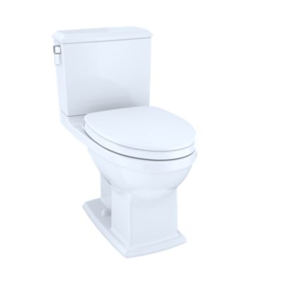 TOTO MS494124CEMFG#01 CONNELLY TWO-PIECE ELONGATED 1.28/0.9 GPF GPF UNIVERSAL HEIGHT TOILET WITH CEFIONTECT WITH SS124 SEAT, COTTON WHITE