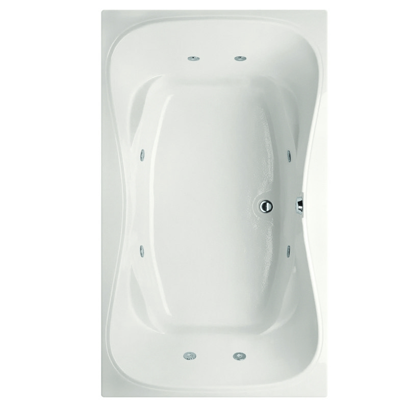 HYDRO SYSTEMS MON6042AWP DESIGNER COLLECTION MONTEREY 60 X 42 INCH ACRYLIC DROP-IN BATHTUB WITH WHIRLPOOL SYSTEM