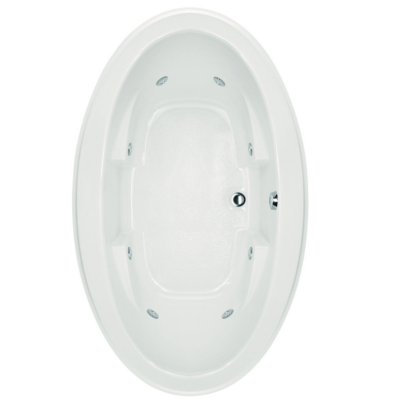 HYDRO SYSTEMS NIL7244ACO DESIGNER COLLECTION NINA 72 X 44 INCH ACRYLIC DROP-IN BATHTUB WITH COMBO SYSTEM