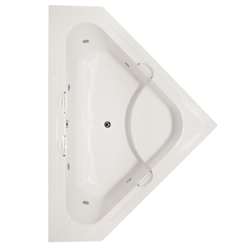 HYDRO SYSTEMS WHI6262ACO DESIGNER COLLECTION WHITNEY 62 X 62 INCH ACRYLIC CORNER MOUNT BATHTUB WITH COMBO SYSTEM