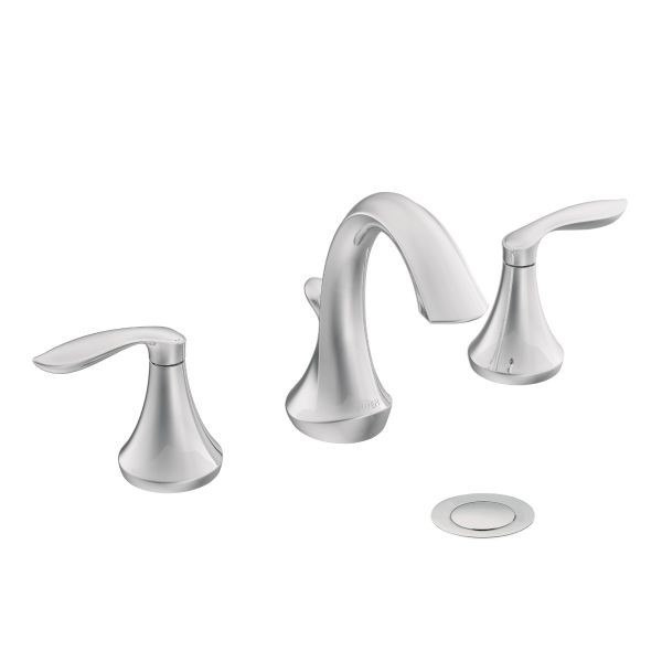 MOEN T6420 EVA 8 INCH WIDESPREAD TWO-HANDLE HIGH-ARC BATHROOM FAUCET TRIM KIT (VALVE NOT INCLUDED)