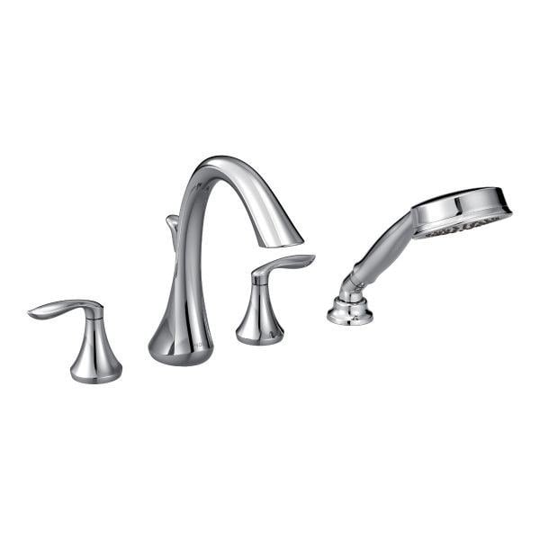 MOEN T944 EVA TWO-HANDLE ROMAN TUB FILLER WITH HANDSHOWER