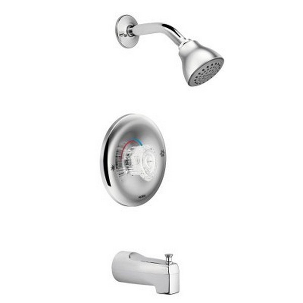 MOEN 2363 CHATEAU POSI-TEMP PRESSURE BALANCE TUB AND SHOWER PACKAGE IN CHROME
