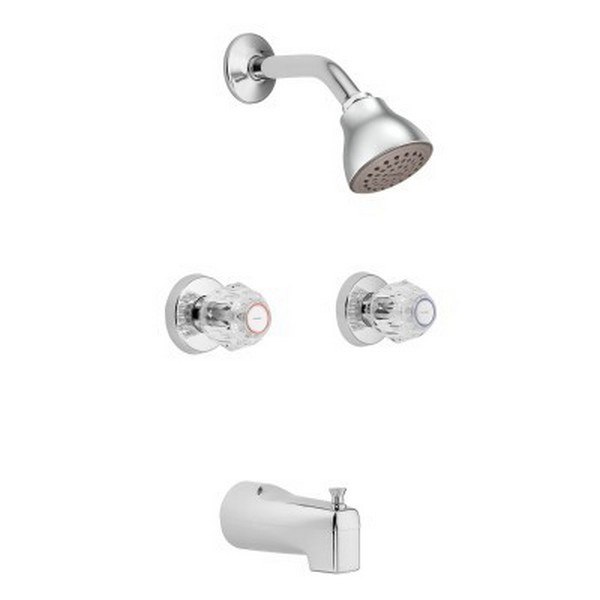 MOEN 2982EP CHATEAU ECO-PERFOMANCE STANDARD TUB AND SHOWER PACKAGE IN CHROME
