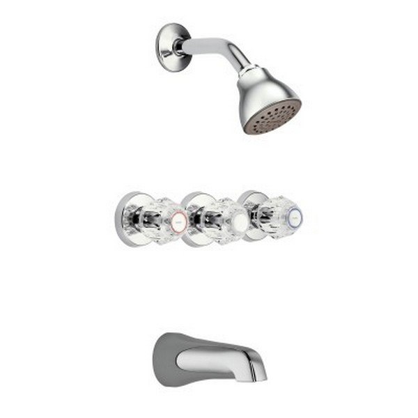 MOEN 2995EP CHATEAU ECO-PERFOMANCE STANDARD TUB AND SHOWER PACKAGE IN CHROME