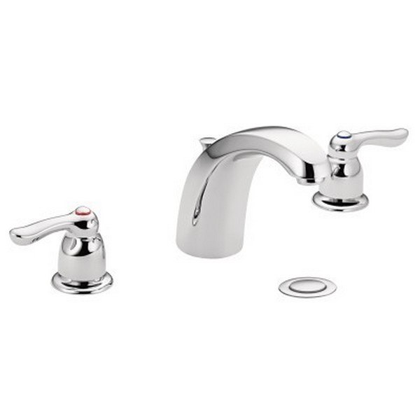 MOEN 4945 CHATEAU TWO-HANDLE LOW ARC BATHROOM FAUCET IN CHROME