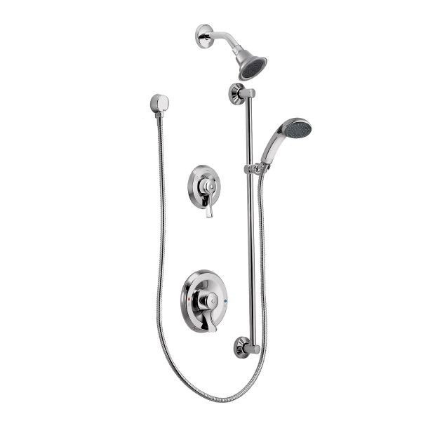 MOEN 8342EP15 COMMERCIAL ECO-PERFOMANCE POSI-TEMP TRANSFER PRESSURE BALANCE SHOWER PACKAGE IN CHROME