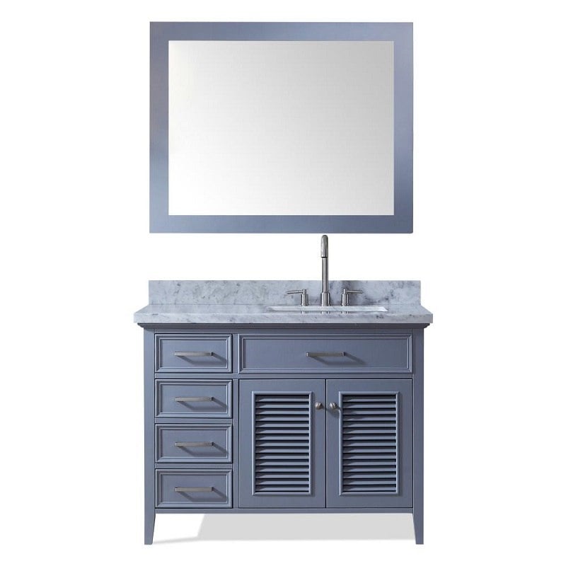 ARIEL D043S-R KENSINGTON 43 INCH RIGHT OFFSET SINGLE SINK VANITY SET