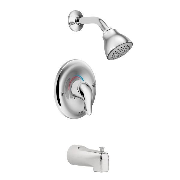 MOEN L2353 CHATEAU POSI-TEMP PRESSURE BALANCE TUB AND SHOWER PACKAGE IN CHROME