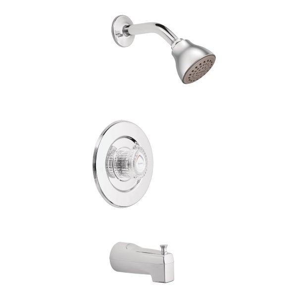 MOEN T471EP CHATEAU ECO-PERFOMANCE STANDARD TUB AND SHOWER PACKAGE IN CHROME