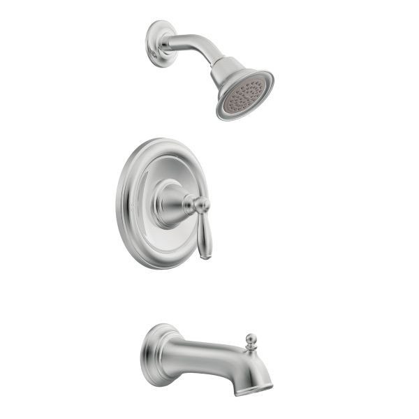 MOEN T62153EP BRANTFORD ECO-PERFOMANCE POSI-TEMP PRESSURE BALANCE TUB AND SHOWER PACKAGE IN CHROME