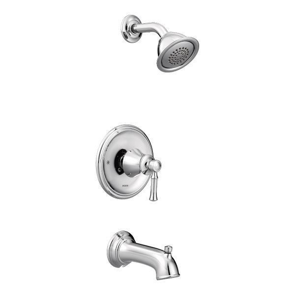 MOEN T62183 DARTMOOR POSI-TEMP PRESSURE BALANCE TUB AND SHOWER PACKAGE IN CHROME