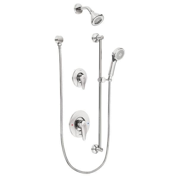 MOEN T9342EP15 COMMERCIAL ECO-PERFORMANCE POSI-TEMP TRANSFER PRESSURE BALANCE SHOWER PACKAGE IN CHROME