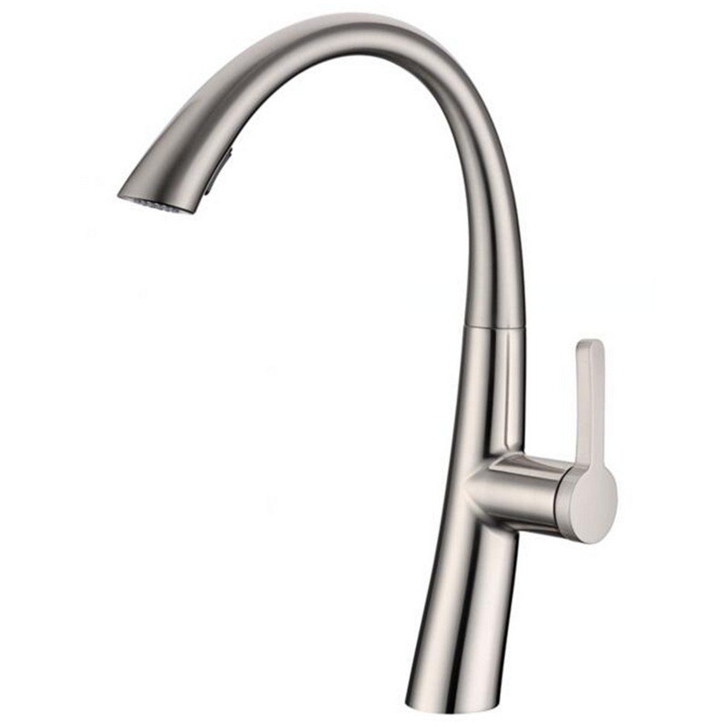 INFURNITURE F-K863OB1-BN PULL OUT KITCHEN FAUCET IN BRUSHED NICKEL