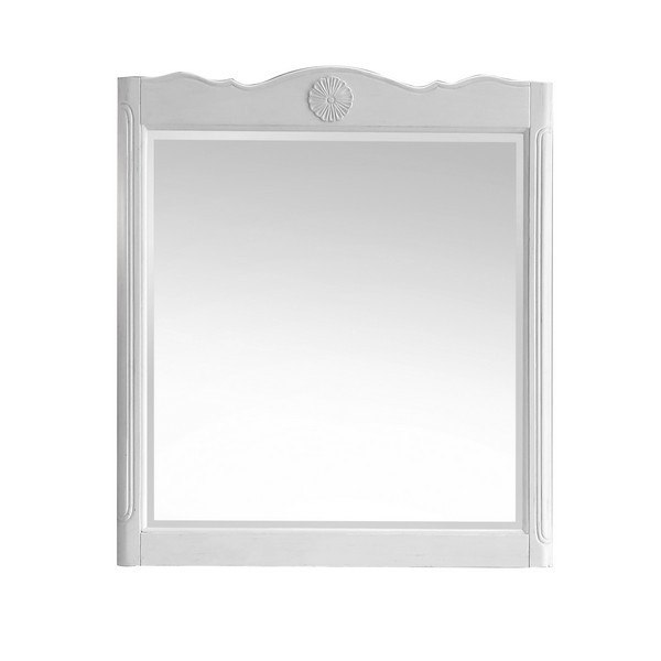 MODETTI MIR081AW-34 PROVENCE 31.5 X 36 INCH MIRROR IN ANTIQUE WHITE