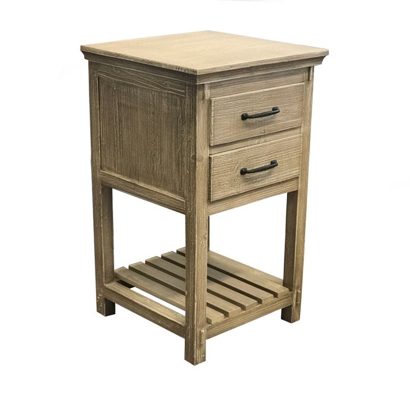 INFURNITURE WK8220-SC 35 INCH RUSTIC SOLID FIR SIDE CABINET