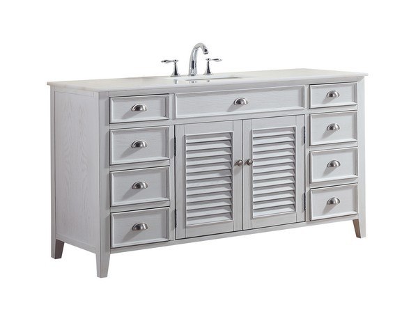 Modetti Mod081wp 60s Provence 60 Inch, Modetti Provence 38 Inch Single Sink Bathroom Vanity With Marble Top