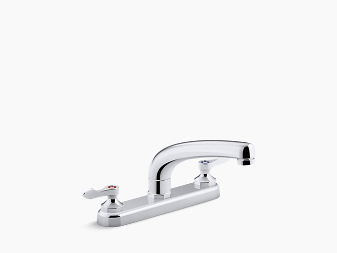 KOHLER K-810T20-4AFA-CP TRITON BOWE 1.8 GPM DECK MOUNTED KITCHEN FAUCET WITH LEVER HANDLES AND VANDAL RESISTANT AERATOR