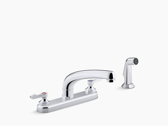 KOHLER K-810T21-4AHA-CP TRITON BOWE 1.5 GPM CENTERSET KITCHEN FAUCET WITH LEVER HANDLES- INCLUDES SIDE SPRAY