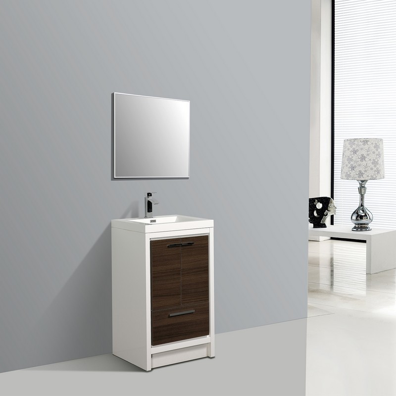 EVIVA EVVN765-24 GRACE 24 INCH BATHROOM VANITY WITH WHITE INTEGRATED ACRYLIC COUNTERTOP