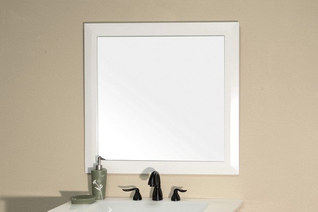 BELLATERRA HOME 203054-MIRROR-WH SOLID WOOD FRAME MIRROR-WHITE