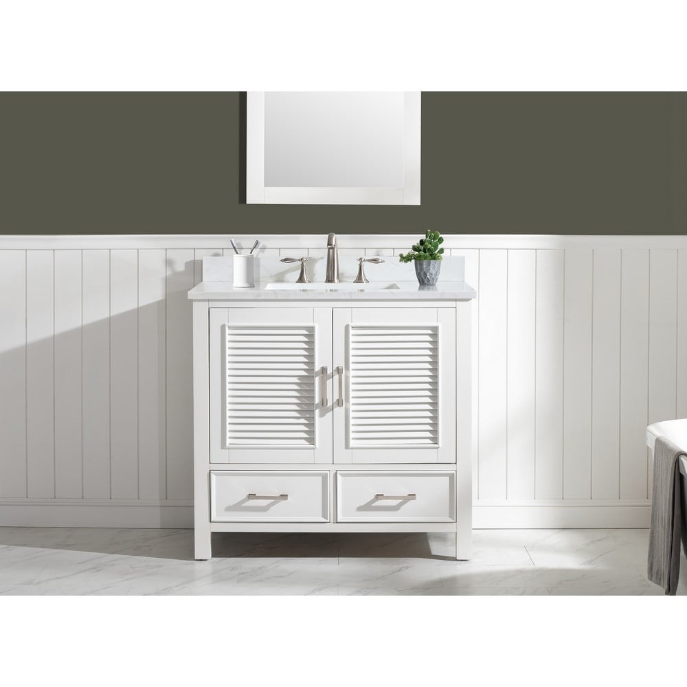 DESIGN ELEMENT ES-36-WT ESTATE 36 INCH SINGLE VANITY IN WHITE