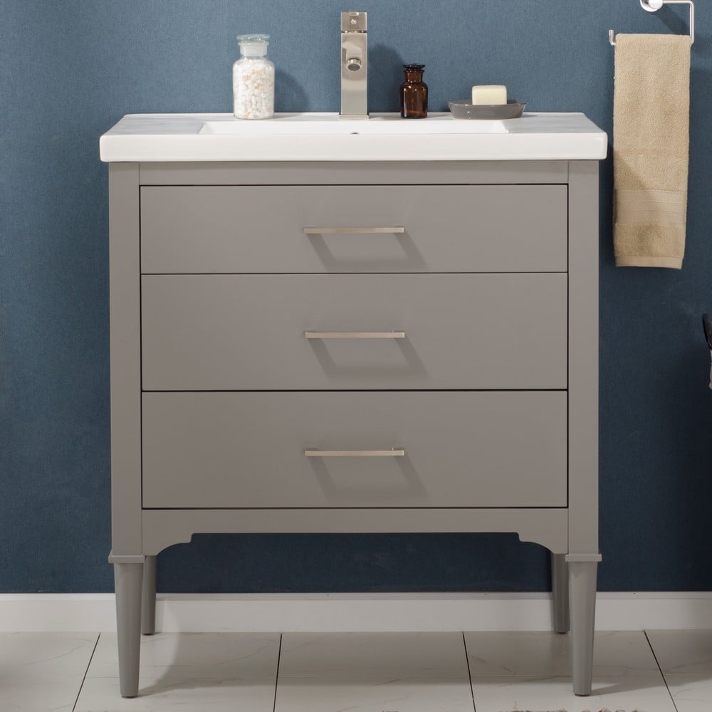 DESIGN ELEMENT S01-30-GY MASON 30 INCH BATH VANITY IN GREY