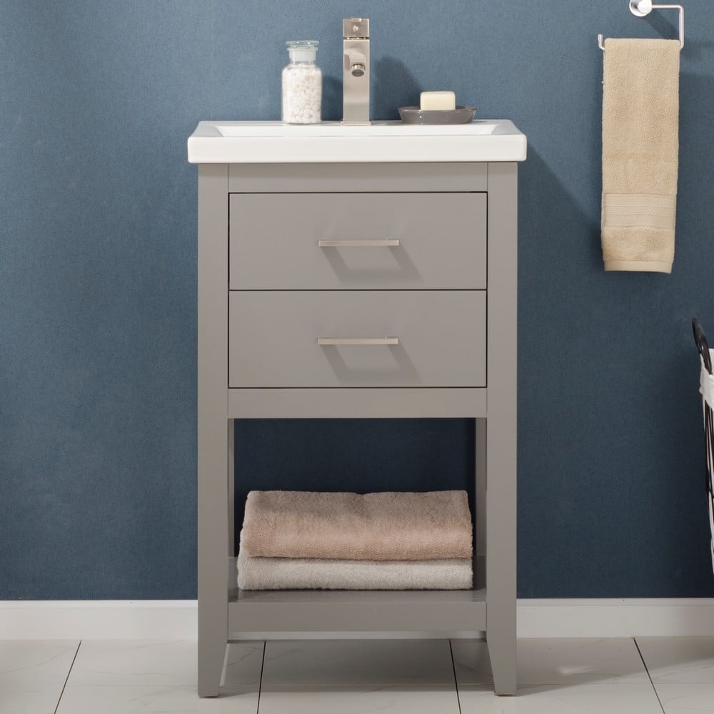 DESIGN ELEMENT S02-20-GY CARA 20 INCH BATH VANITY IN GREY