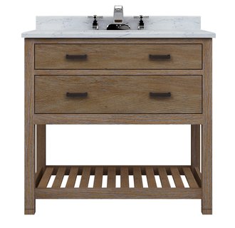 SAGEHILL DESIGNS TB3621D WEATHERED OAK TOBY 36 INCH VANITY CABINET WITH ONE DRAWER