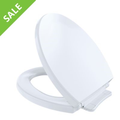 SALE! TOTO SS113#01 SOFTCLOSE ROUND CLOSED-FRONT TOILET SEAT AND LID - COTTON FINISH