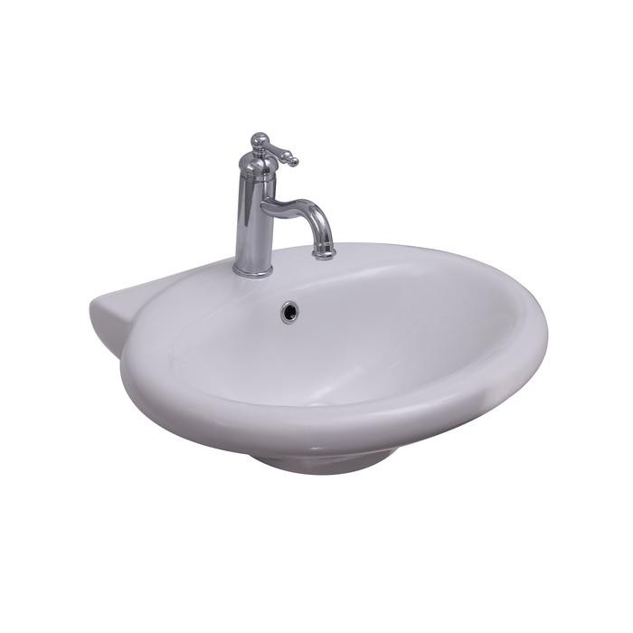 BARCLAY 4-281WH COLLINS 22 1/2 INCH SINGLE BASIN WALL MOUNT BATHROOM SINK - WHITE